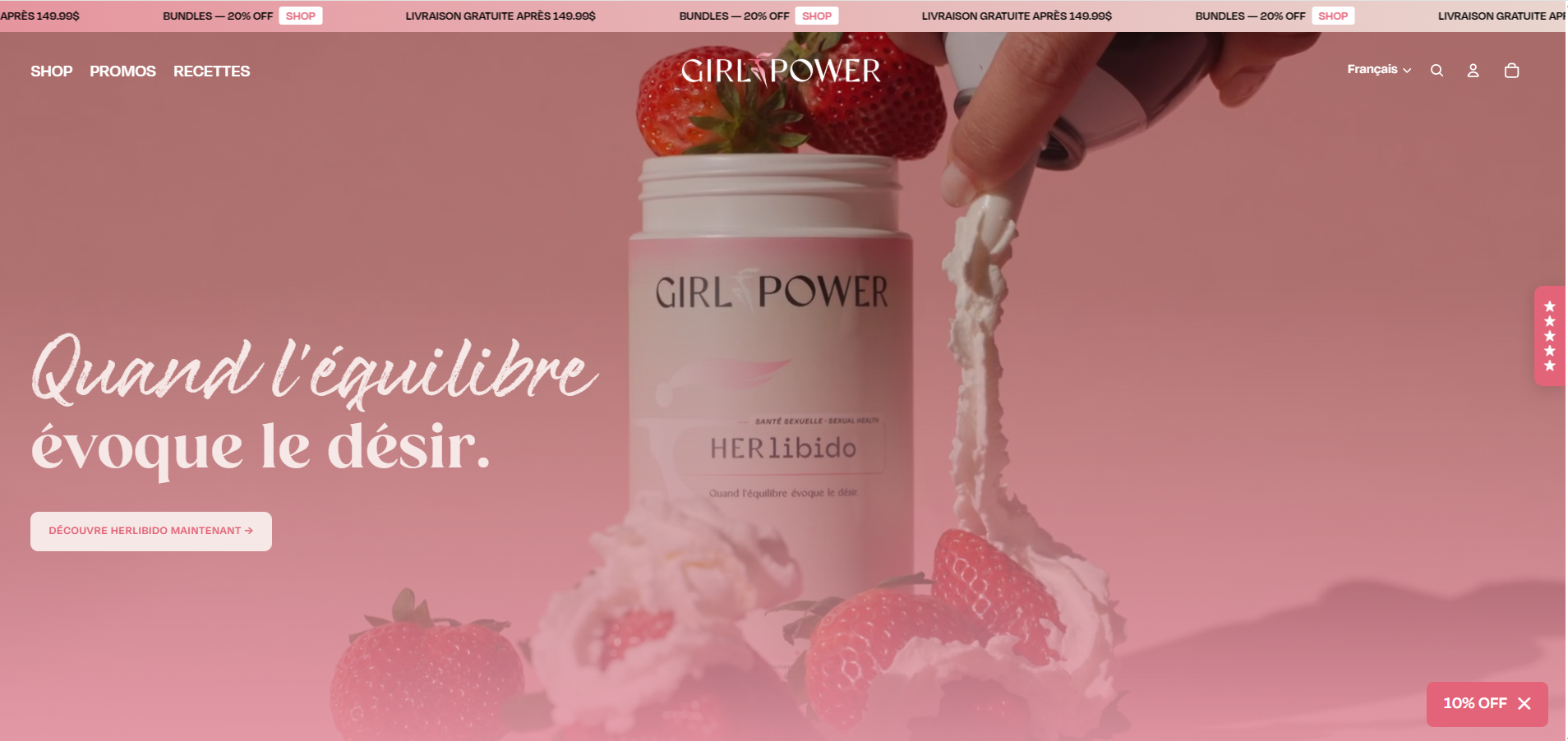 Girl Power — Landing page