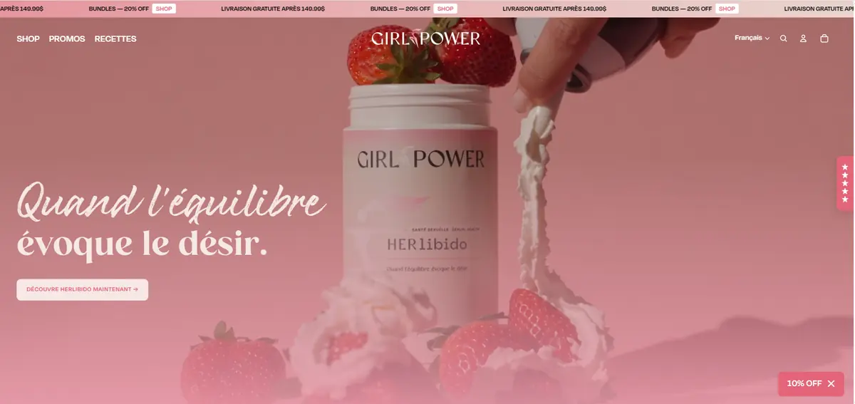 Girl Power — Landing page