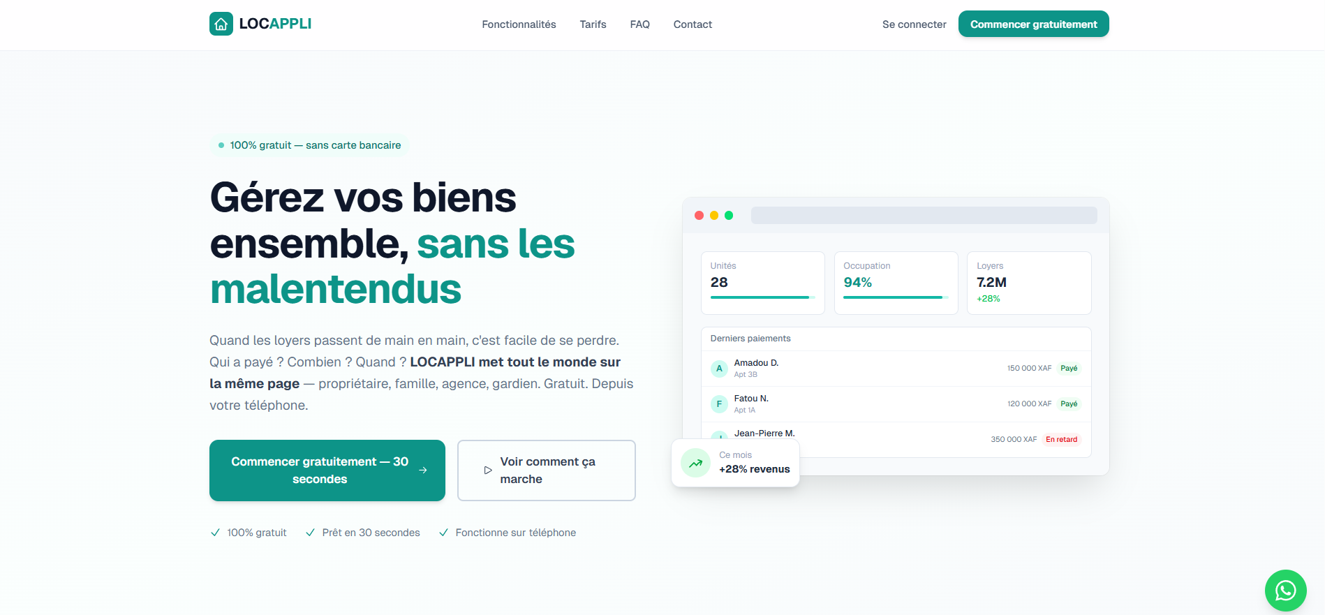 Locappli — Landing page