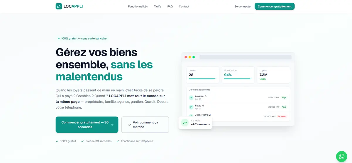Locappli — Landing page
